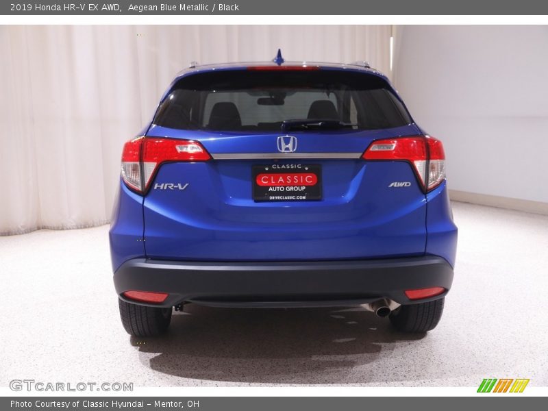 Aegean Blue Metallic / Black 2019 Honda HR-V EX AWD