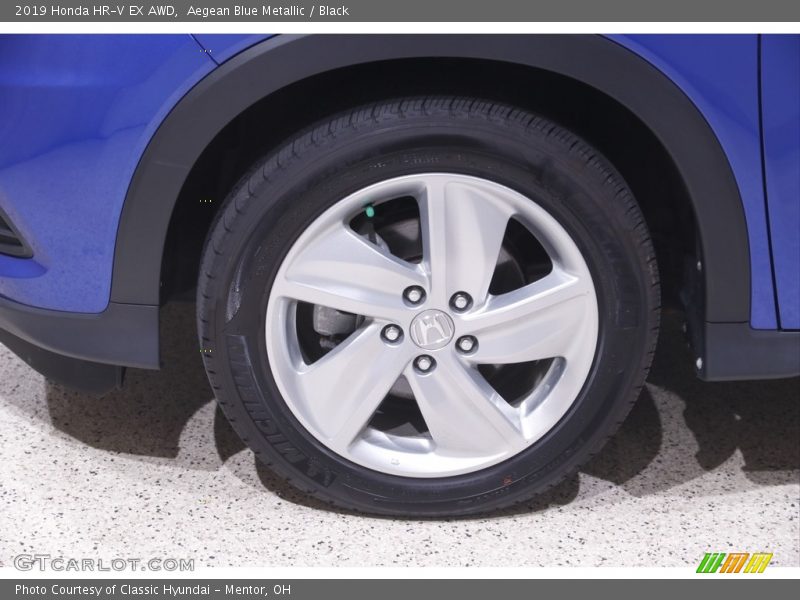 Aegean Blue Metallic / Black 2019 Honda HR-V EX AWD
