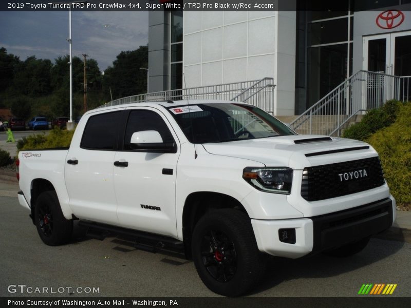 Super White / TRD Pro Black w/Red Accent 2019 Toyota Tundra TRD Pro CrewMax 4x4