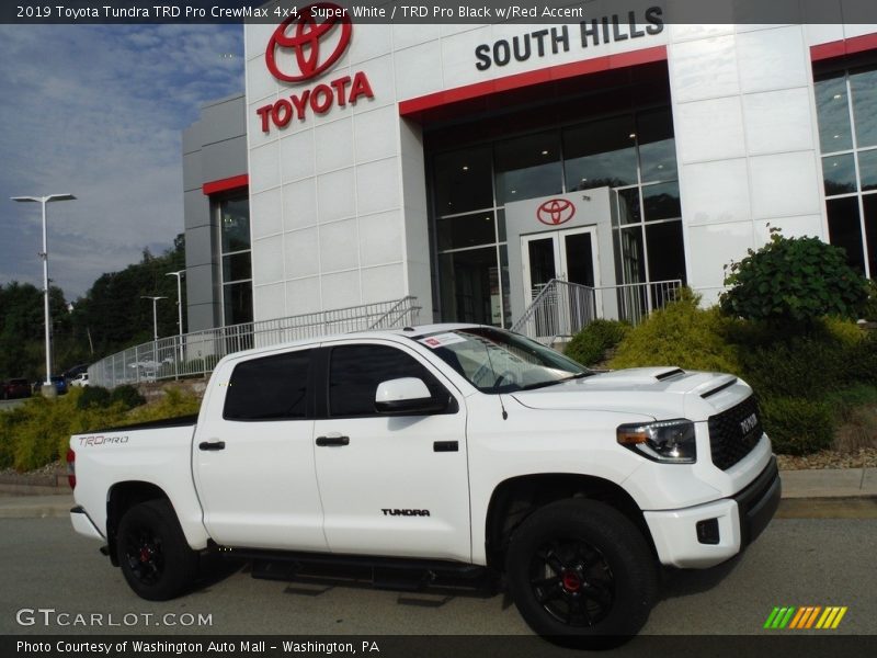 Super White / TRD Pro Black w/Red Accent 2019 Toyota Tundra TRD Pro CrewMax 4x4