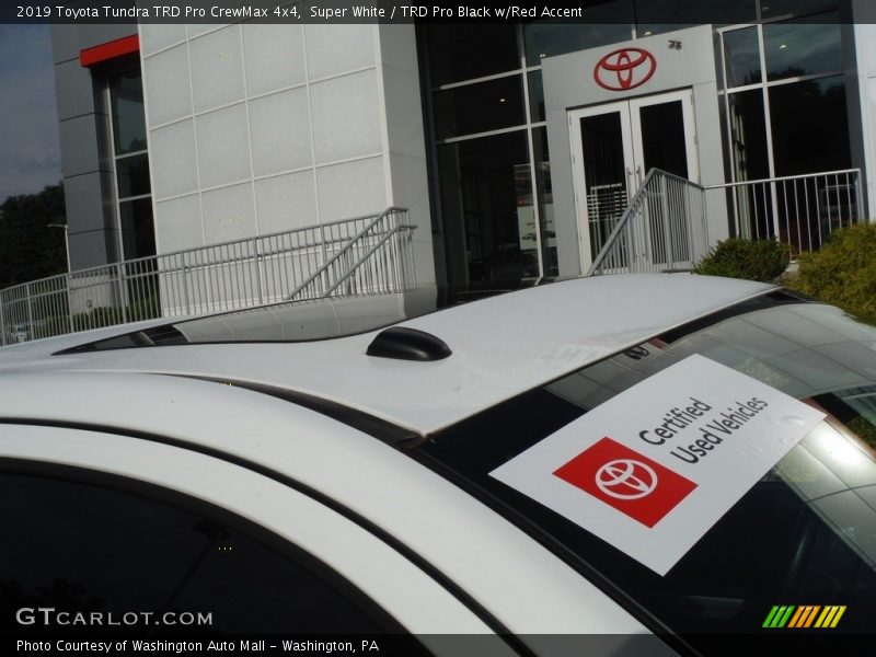 Super White / TRD Pro Black w/Red Accent 2019 Toyota Tundra TRD Pro CrewMax 4x4
