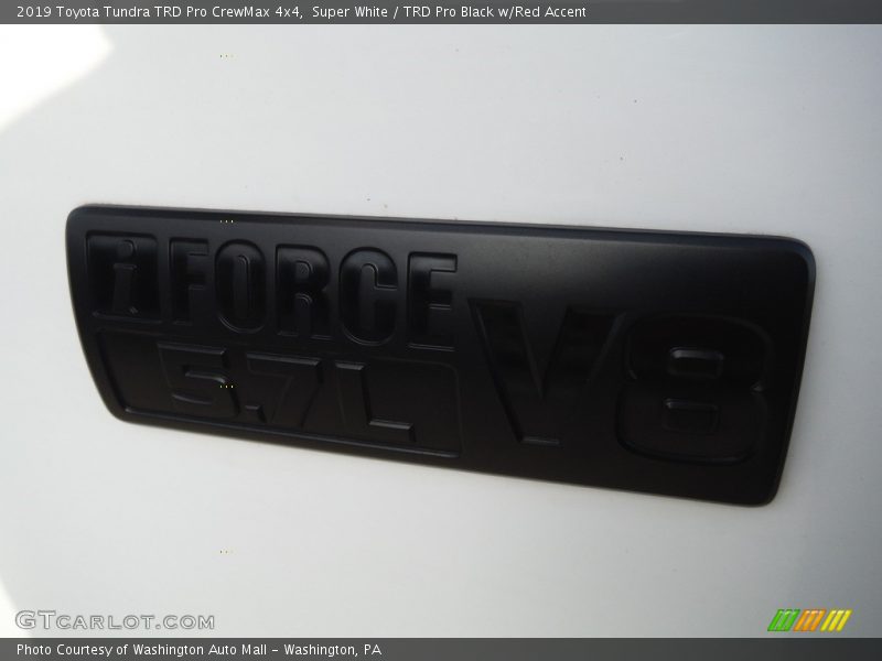 Super White / TRD Pro Black w/Red Accent 2019 Toyota Tundra TRD Pro CrewMax 4x4