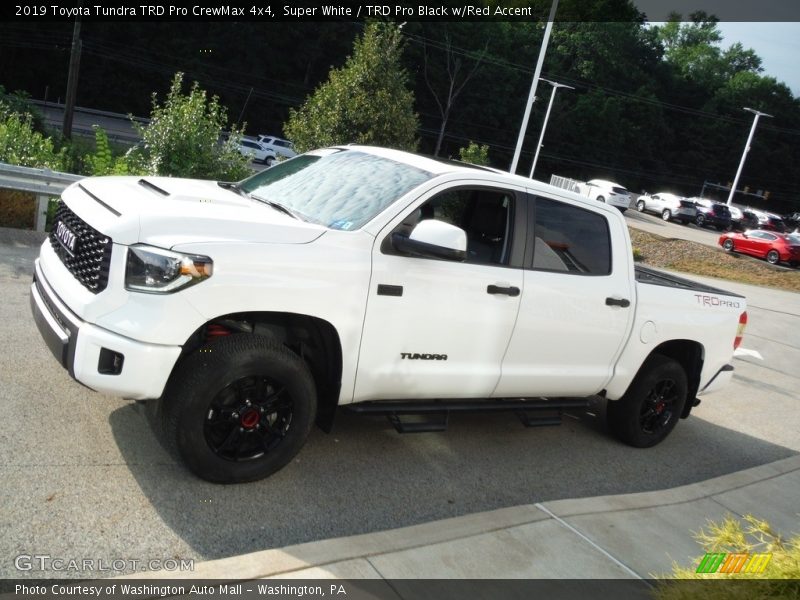 Super White / TRD Pro Black w/Red Accent 2019 Toyota Tundra TRD Pro CrewMax 4x4