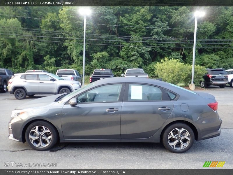 Gravity Gray / Black 2021 Kia Forte LXS