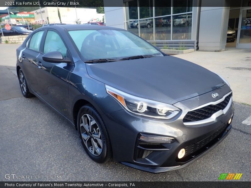 Gravity Gray / Black 2021 Kia Forte LXS
