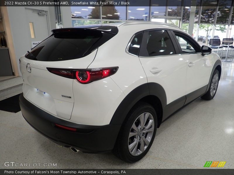 Snowflake White Pearl Mica / Black 2022 Mazda CX-30 S Preferred AWD