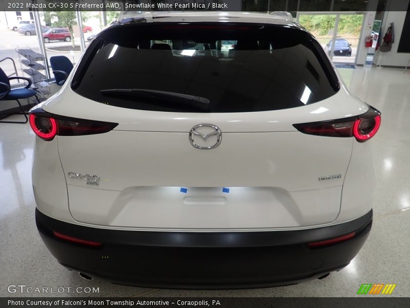 Snowflake White Pearl Mica / Black 2022 Mazda CX-30 S Preferred AWD