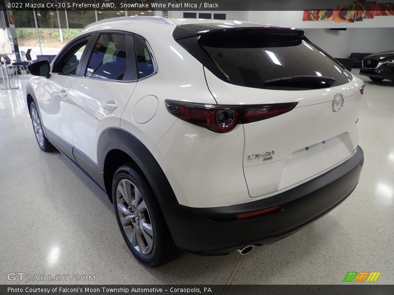 Snowflake White Pearl Mica / Black 2022 Mazda CX-30 S Preferred AWD