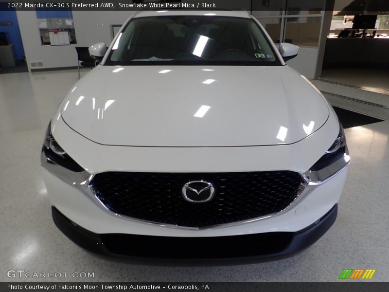 Snowflake White Pearl Mica / Black 2022 Mazda CX-30 S Preferred AWD