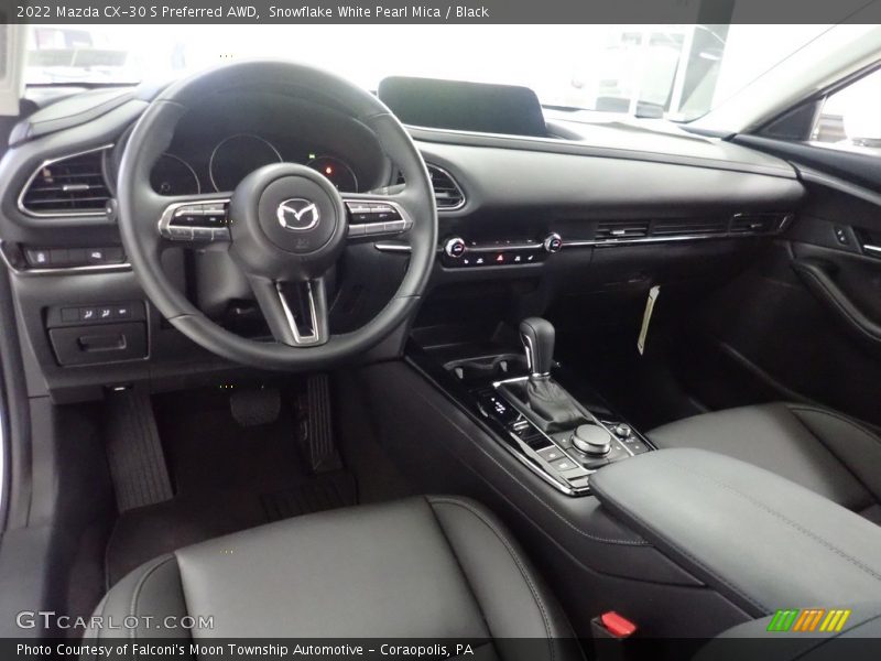Snowflake White Pearl Mica / Black 2022 Mazda CX-30 S Preferred AWD