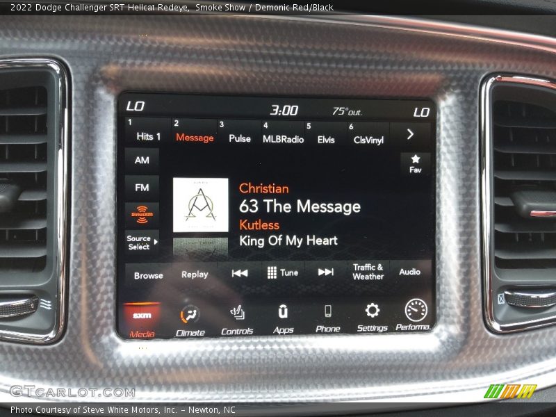 Controls of 2022 Challenger SRT Hellcat Redeye