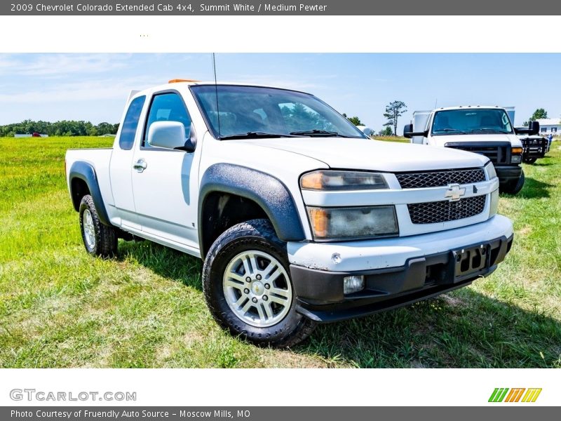 Summit White / Medium Pewter 2009 Chevrolet Colorado Extended Cab 4x4