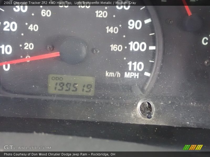 Light Bronzemist Metallic / Medium Gray 2003 Chevrolet Tracker ZR2 4WD Hard Top