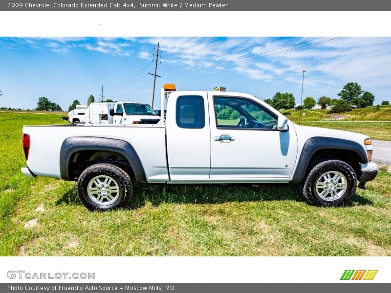 Summit White / Medium Pewter 2009 Chevrolet Colorado Extended Cab 4x4