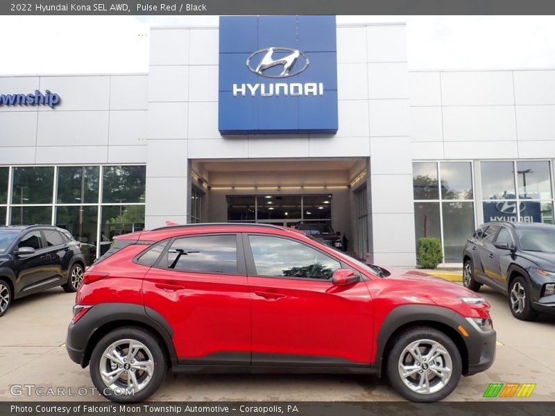 Pulse Red / Black 2022 Hyundai Kona SEL AWD