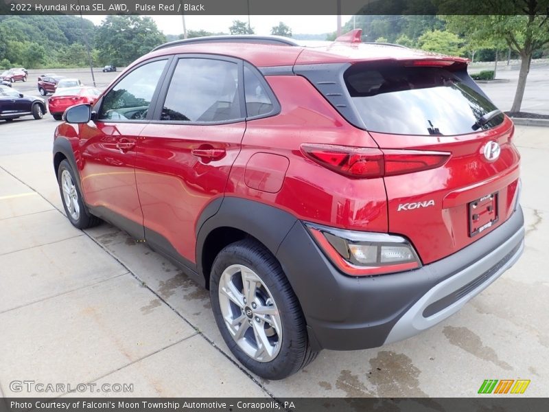 Pulse Red / Black 2022 Hyundai Kona SEL AWD