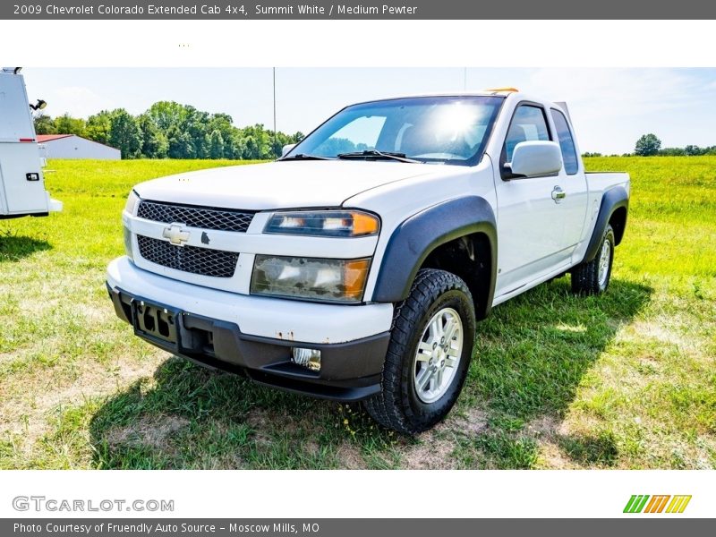 Summit White / Medium Pewter 2009 Chevrolet Colorado Extended Cab 4x4