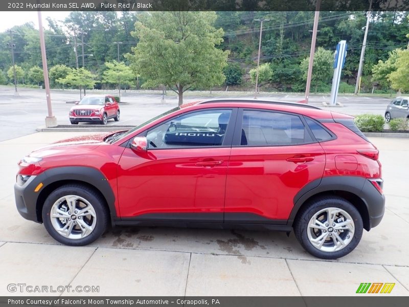 Pulse Red / Black 2022 Hyundai Kona SEL AWD
