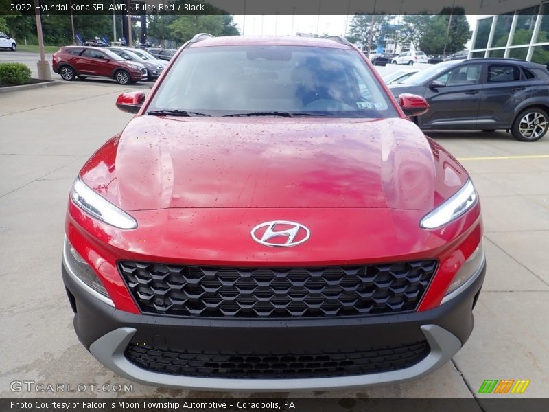 Pulse Red / Black 2022 Hyundai Kona SEL AWD