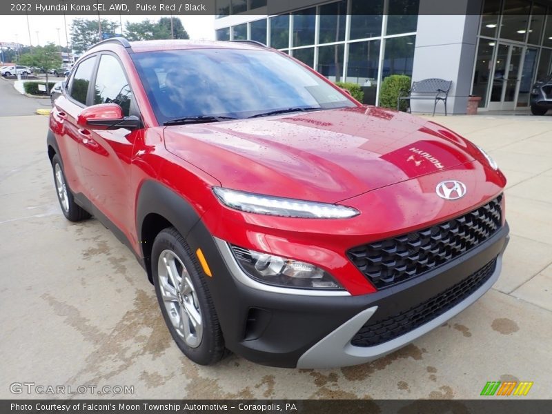 Pulse Red / Black 2022 Hyundai Kona SEL AWD
