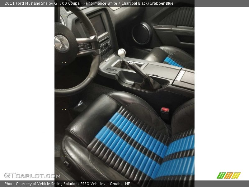Performance White / Charcoal Black/Grabber Blue 2011 Ford Mustang Shelby GT500 Coupe