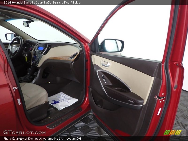 Serrano Red / Beige 2014 Hyundai Santa Fe Sport FWD