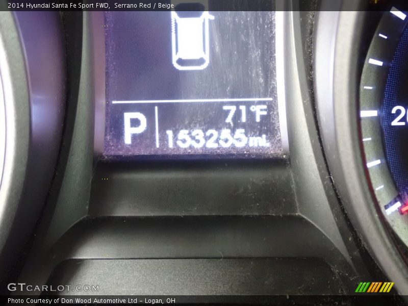 Serrano Red / Beige 2014 Hyundai Santa Fe Sport FWD