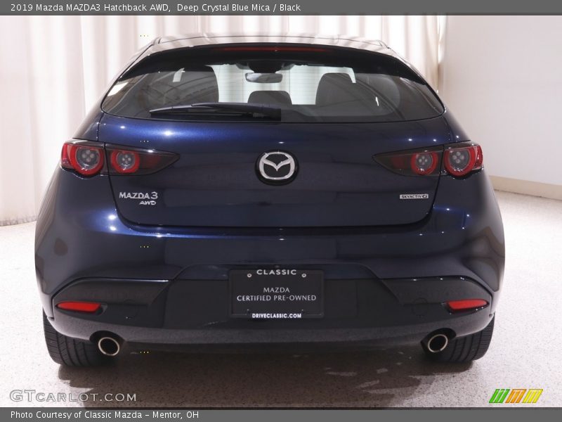 Deep Crystal Blue Mica / Black 2019 Mazda MAZDA3 Hatchback AWD