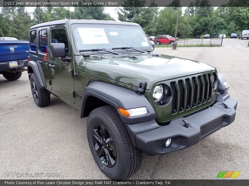 Sarge Green / Black 2022 Jeep Wrangler Unlimited Sport 4x4