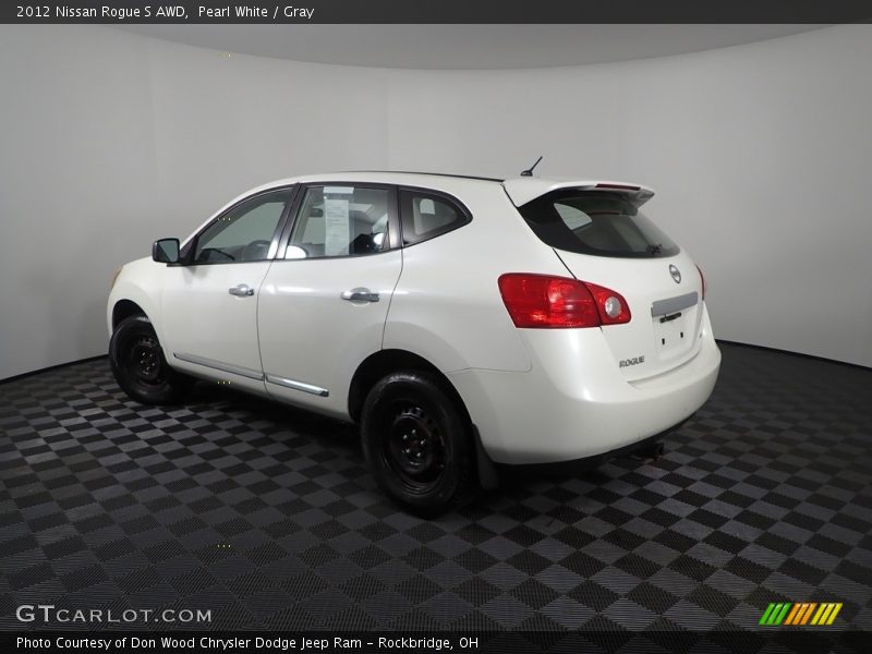 Pearl White / Gray 2012 Nissan Rogue S AWD