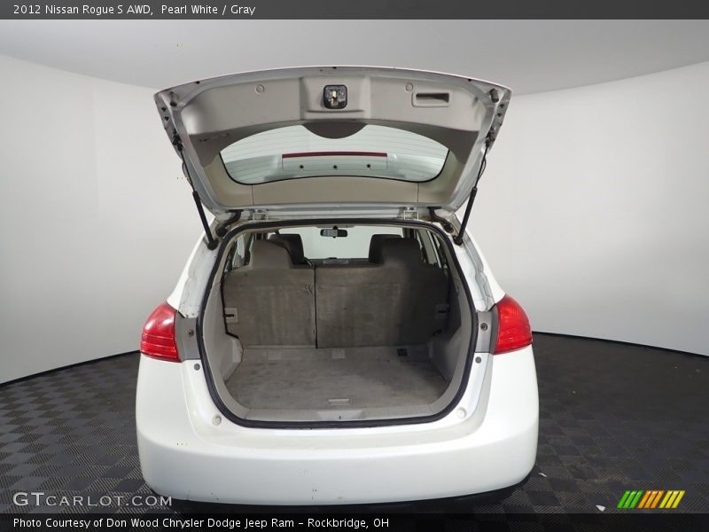 Pearl White / Gray 2012 Nissan Rogue S AWD