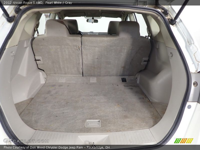 Pearl White / Gray 2012 Nissan Rogue S AWD