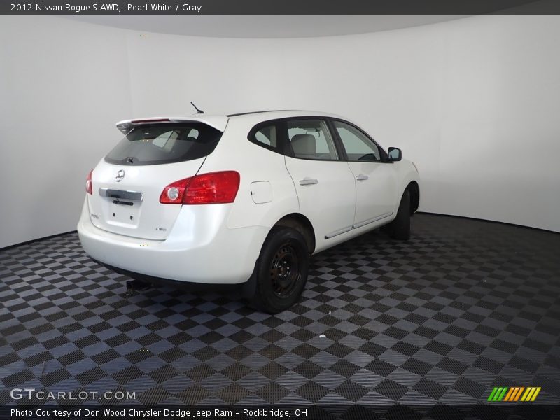 Pearl White / Gray 2012 Nissan Rogue S AWD