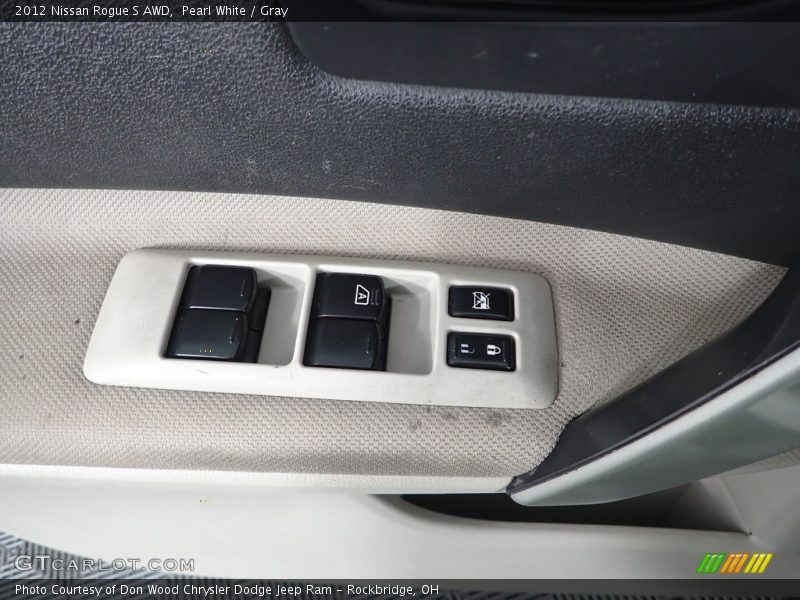 Pearl White / Gray 2012 Nissan Rogue S AWD