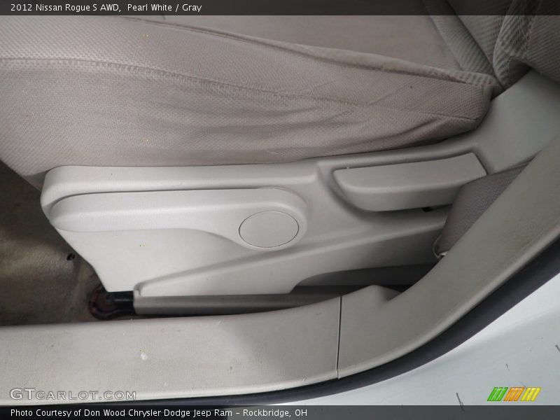 Pearl White / Gray 2012 Nissan Rogue S AWD