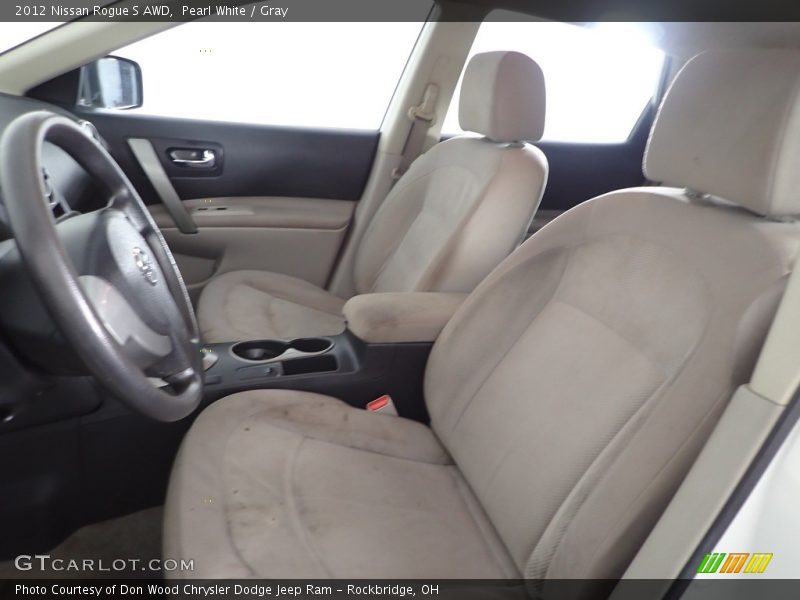 Pearl White / Gray 2012 Nissan Rogue S AWD