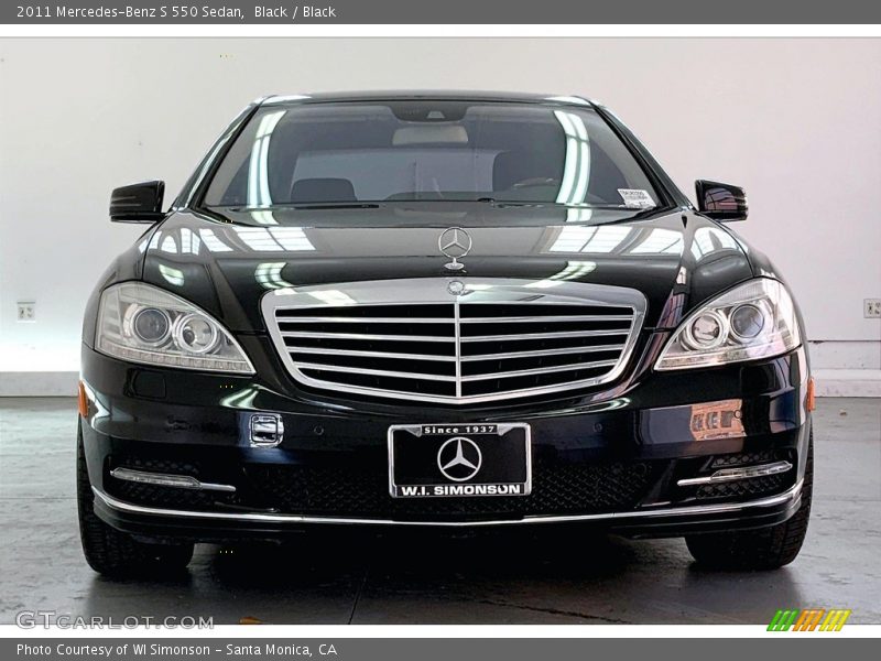 Black / Black 2011 Mercedes-Benz S 550 Sedan