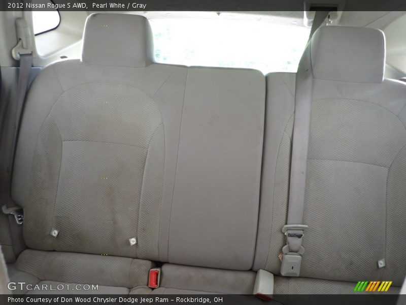 Pearl White / Gray 2012 Nissan Rogue S AWD
