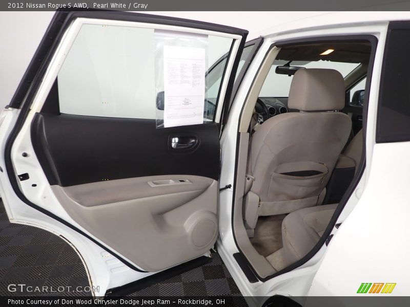 Pearl White / Gray 2012 Nissan Rogue S AWD