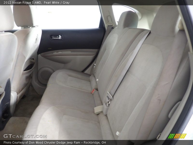 Pearl White / Gray 2012 Nissan Rogue S AWD