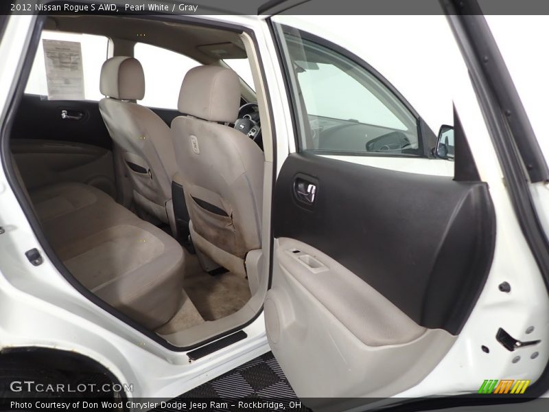 Pearl White / Gray 2012 Nissan Rogue S AWD