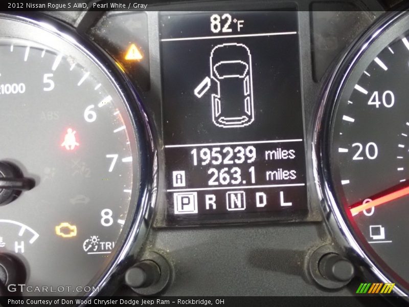 Pearl White / Gray 2012 Nissan Rogue S AWD