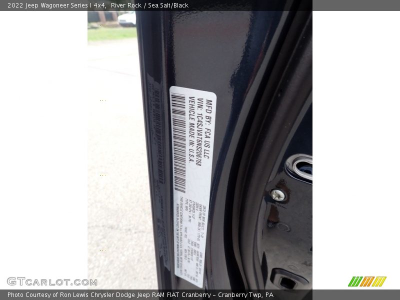 River Rock / Sea Salt/Black 2022 Jeep Wagoneer Series I 4x4