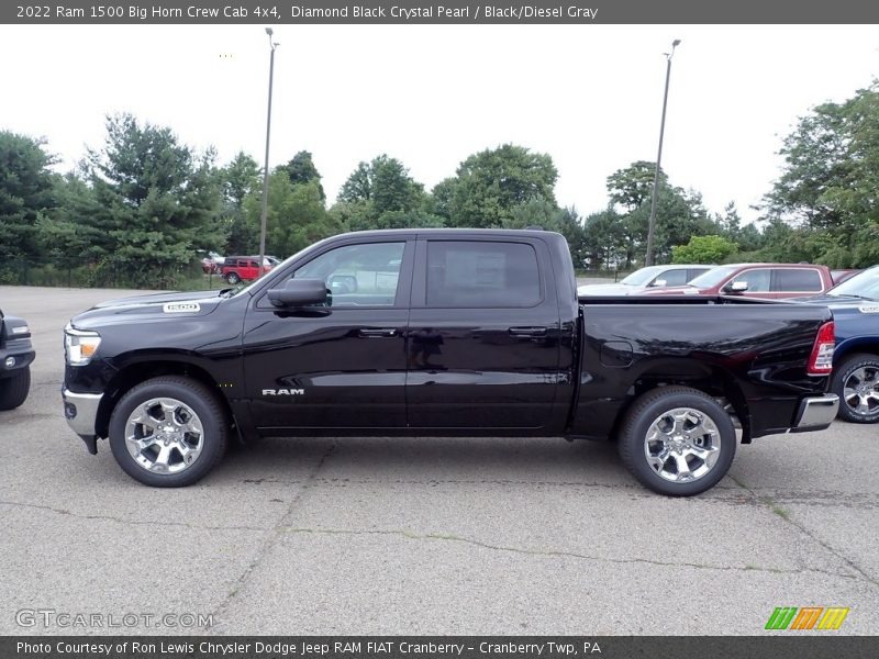 Diamond Black Crystal Pearl / Black/Diesel Gray 2022 Ram 1500 Big Horn Crew Cab 4x4