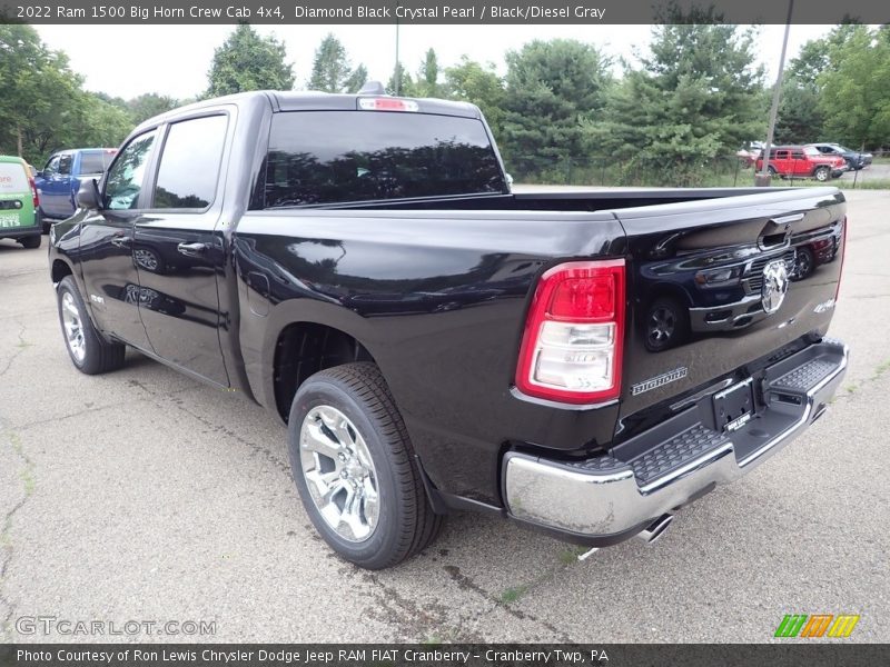Diamond Black Crystal Pearl / Black/Diesel Gray 2022 Ram 1500 Big Horn Crew Cab 4x4