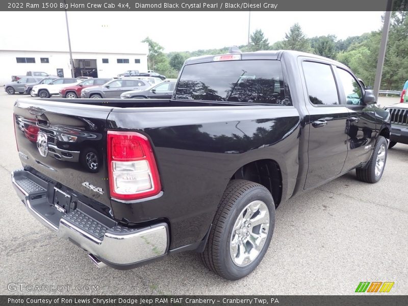 Diamond Black Crystal Pearl / Black/Diesel Gray 2022 Ram 1500 Big Horn Crew Cab 4x4
