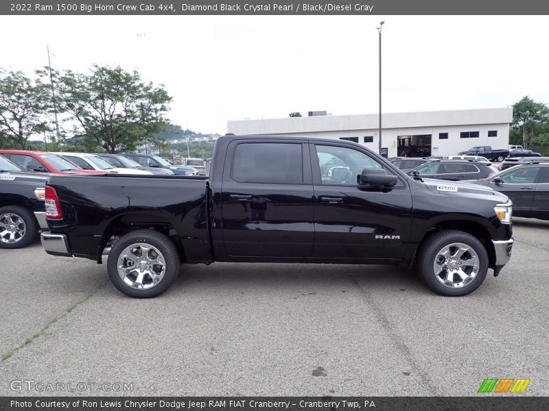Diamond Black Crystal Pearl / Black/Diesel Gray 2022 Ram 1500 Big Horn Crew Cab 4x4