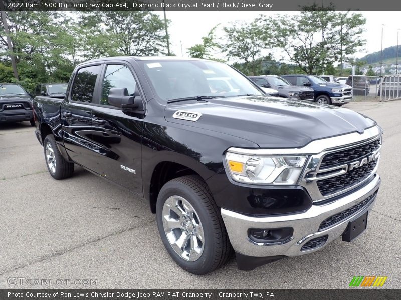 Diamond Black Crystal Pearl / Black/Diesel Gray 2022 Ram 1500 Big Horn Crew Cab 4x4