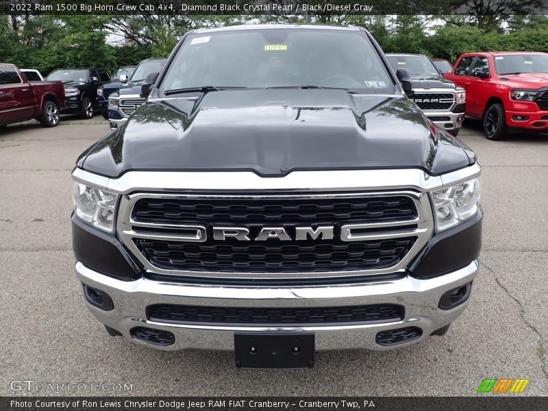 Diamond Black Crystal Pearl / Black/Diesel Gray 2022 Ram 1500 Big Horn Crew Cab 4x4