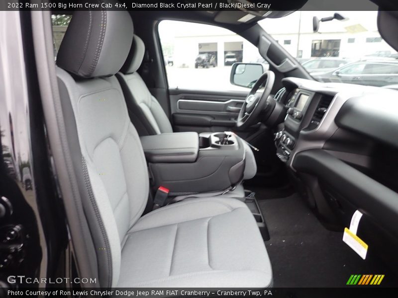 Diamond Black Crystal Pearl / Black/Diesel Gray 2022 Ram 1500 Big Horn Crew Cab 4x4